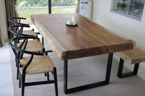 Dining table trembesi solid